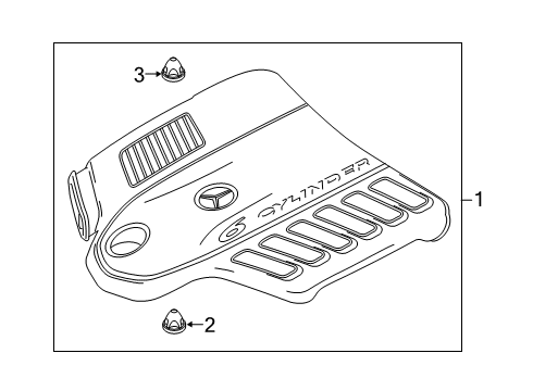 2021 Mercedes-Benz E450 Engine Appearance Cover Diagram 1