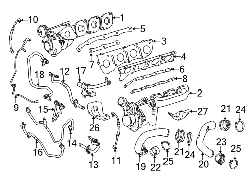 2017 Mercedes-Benz SL550 Exhaust Manifold Diagram