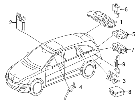 2012 Mercedes-Benz R350 Antenna & Radio Diagram