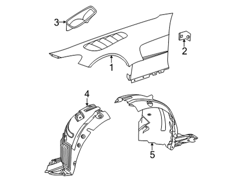 2021 Mercedes-Benz AMG GT Black Series Fender & Components Diagram