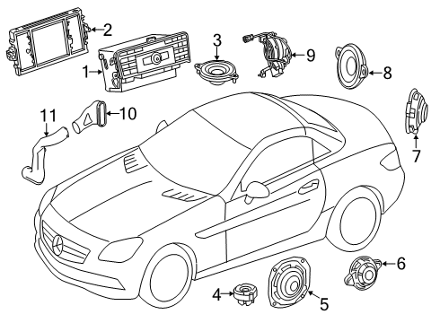 Package Tray Speaker Diagram for 172-820-05-02-64