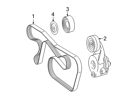 2009 Mercedes-Benz E320 Belts & Pulleys, Maintenance Diagram