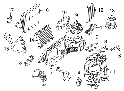 2021 Mercedes-Benz GLC300 HVAC Case Diagram 1