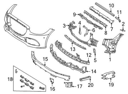 Side Mount Retainer Diagram for 223-885-29-00