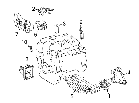 2005 Mercedes-Benz C230 Engine & Trans Mounting Diagram 2