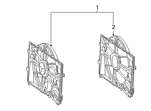 2008 Mercedes-Benz SLK350 Cooling System, Radiator, Water Pump, Cooling Fan Diagram 1