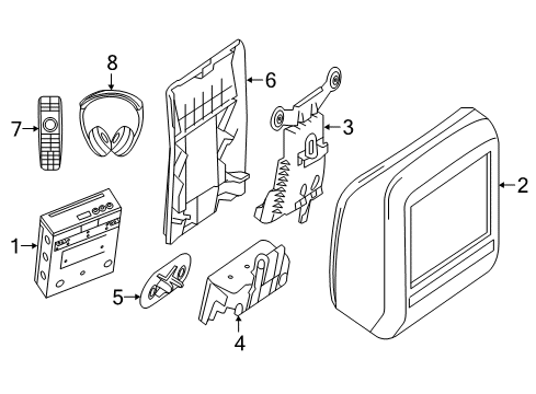 2017 Mercedes-Benz GLE43 AMG Entertainment System Components Diagram 1