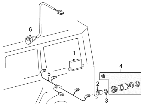 2005 Mercedes-Benz G55 AMG Parking Aid Diagram