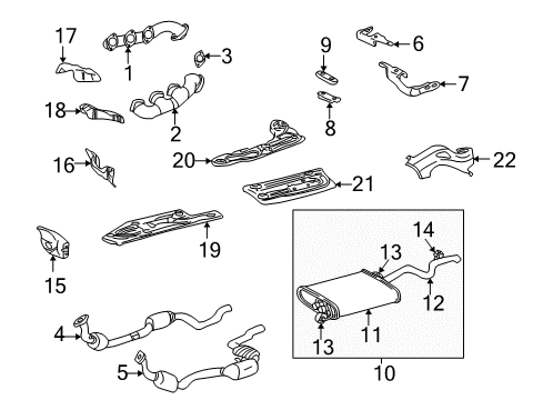 Muffler W/Tpipe Diagram for 163-490-55-01