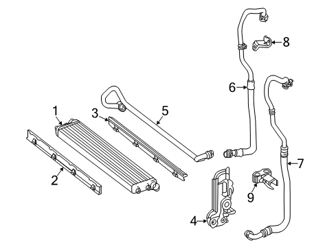 Oil Cooler Side Bracket Diagram for 217-505-04-00