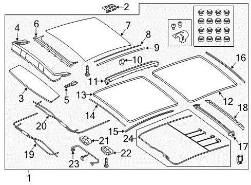 2014 Mercedes-Benz CLA250 Sunroof  Diagram