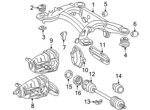 2005 Mercedes-Benz S55 AMG Drive Axles - Rear