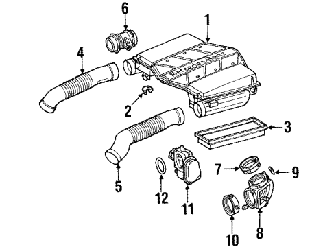 1999 Mercedes-Benz SL500 Throttle Body Diagram