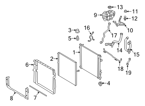 Radiator Clip Diagram for 463-504-18-00