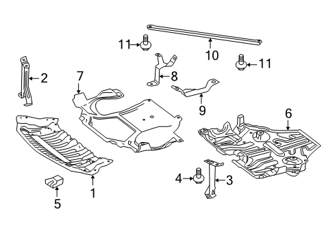 2016 Mercedes-Benz CLS63 AMG S Splash Shields Diagram