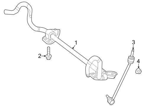 2024 Mercedes-Benz EQE 350+ Stabilizer Bar & Components - Front Diagram