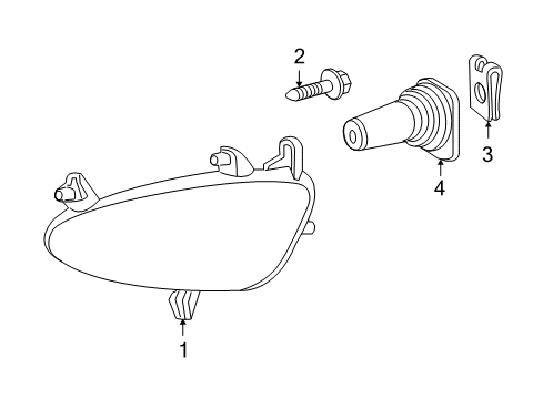 Fog Lamp Assembly Diagram for 221-820-01-56