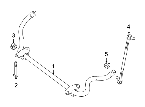 2011 Mercedes-Benz C63 AMG Stabilizer Bar & Components - Front Diagram 2