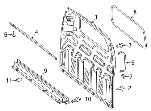 2022 Mercedes-Benz Metris Partition Panel Diagram