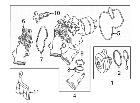 2021 Mercedes-Benz AMG GT Water Pump Diagram