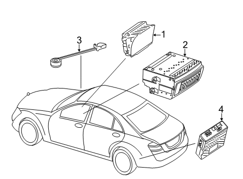 2012 Mercedes-Benz CL63 AMG Navigation System Diagram