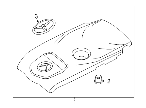 2017 Mercedes-Benz SLC300 Engine Appearance Cover Diagram