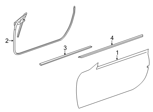 2016 Mercedes-Benz SLK300 Door & Components, Body Diagram