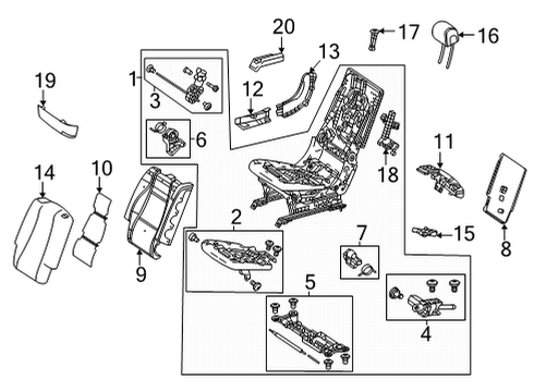 2024 Mercedes-Benz GLE53 AMG Second Row Seats Diagram 2