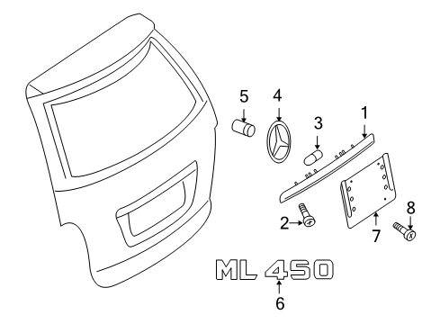 2010 Mercedes-Benz ML450 Exterior Trim - Lift Gate