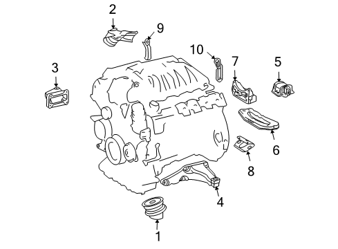 2003 Mercedes-Benz SL500 Engine & Trans Mounting