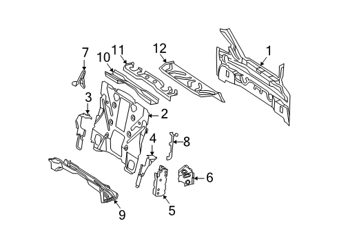 2008 Mercedes-Benz CLK63 AMG Rear Body Diagram 1