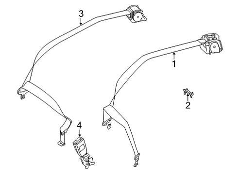 SEAT BELT Diagram for 206-860-70-02-9C94