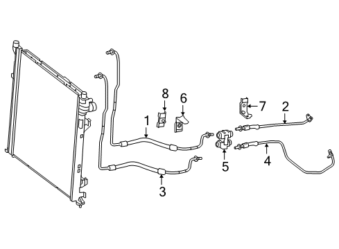 2016 Mercedes-Benz GLE300d Trans Oil Cooler Lines