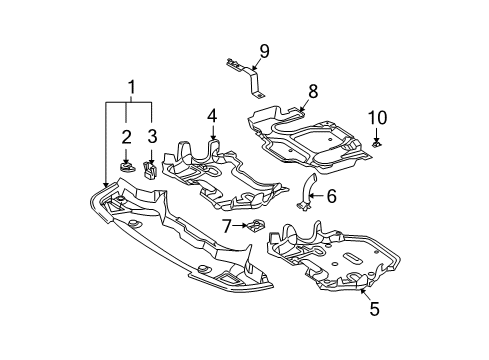 2005 Mercedes-Benz E320 Splash Shields Diagram 2