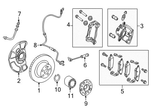 2014 Mercedes-Benz E250 Front Brakes Diagram 2