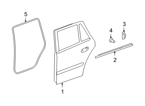 Belt Weatherstrip Diagram for 164-690-46-80