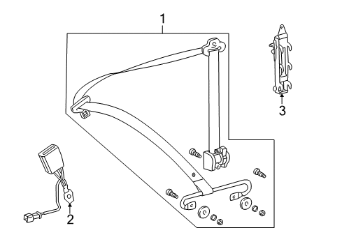 2002 Mercedes-Benz C230 Seat Belt Diagram 1