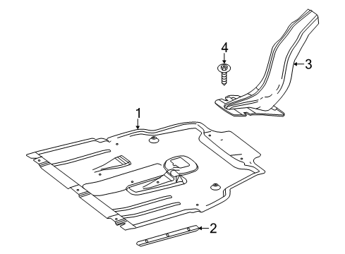 2014 Mercedes-Benz CLA45 AMG Splash Shields Diagram