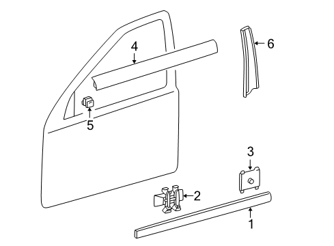 Belt Molding Diagram for 203-690-15-80