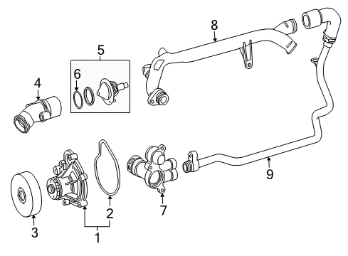 Water Outlet Diagram for 271-200-12-56