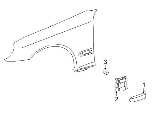 2005 Mercedes-Benz C230 Exterior Trim - Fender Diagram 2