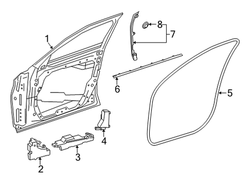 2021 Mercedes-Benz E53 AMG Door & Components, Body Diagram 2