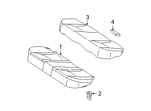 2013 Mercedes-Benz C350 Rear Seat Components Diagram 5