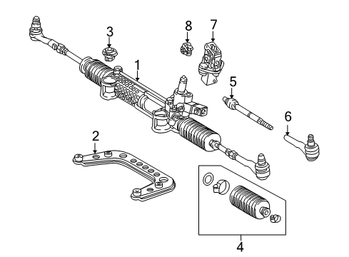 2002 Mercedes-Benz E320 P/S Pump & Hoses, Steering Gear & Linkage Diagram 2