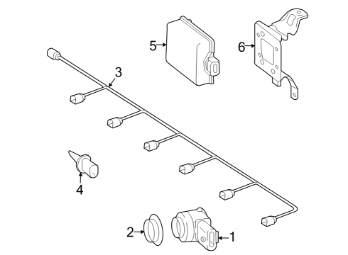 2021 Mercedes-Benz GLC63 AMG Parking Aid Diagram 3