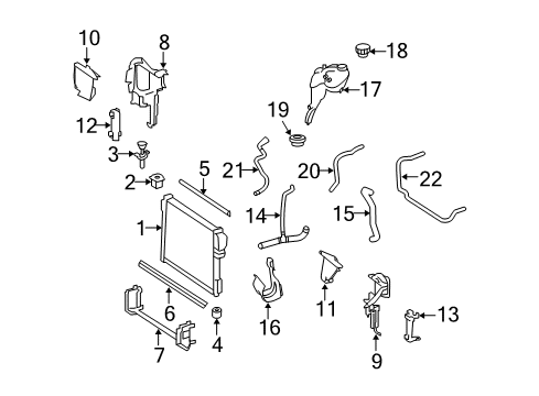 Upper Hose Diagram for 221-501-35-82