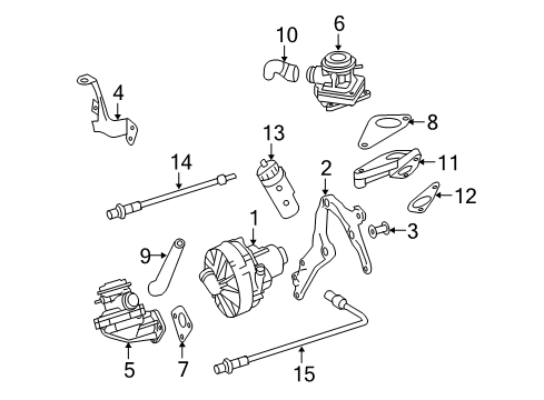 2009 Mercedes-Benz ML550 Emission Components Diagram