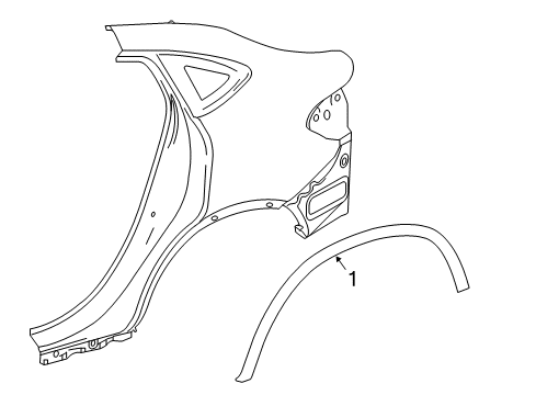 2023 Mercedes-Benz GLC300 Exterior Trim - Quarter Panel Diagram 2