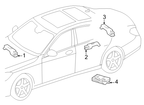 2023 Mercedes-Benz EQE AMG Keyless Entry Components Diagram