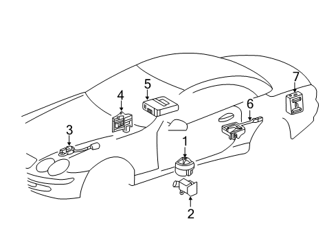 2011 Mercedes-Benz SL63 AMG Anti-Theft Components Diagram